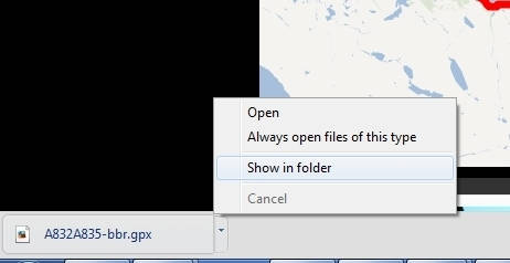 Ouvrir un fichier gpx dans mapsource